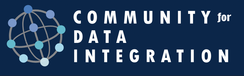 Image of a globe next to the text 'Community for Data Integration'