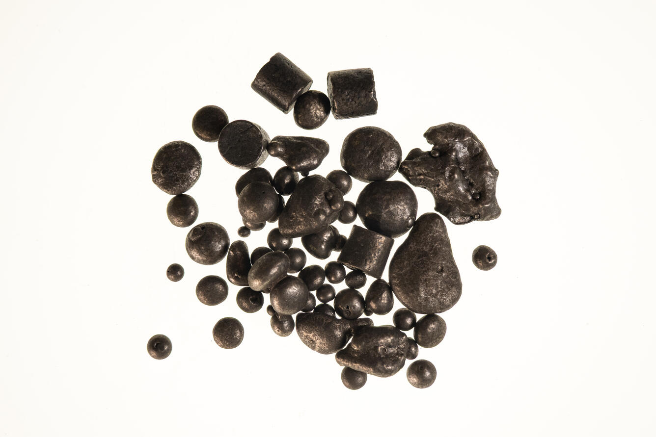 High-definition image of an isolated cobalt specimen from the USGS mineral collection, showcasing its metallic luster.