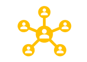 icon depicting collaboration between people
