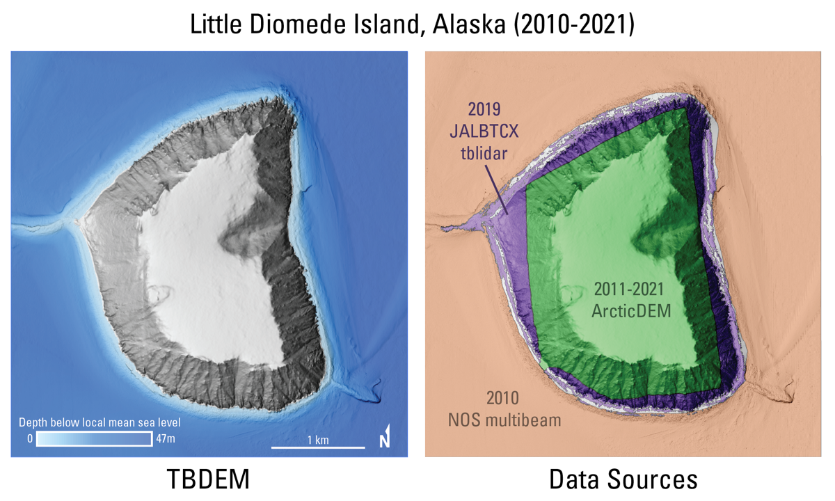 Topo-bathymetric digital elevation model for Little Diomede Island, Alaska