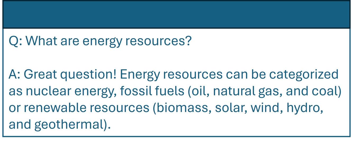 Energy Resources