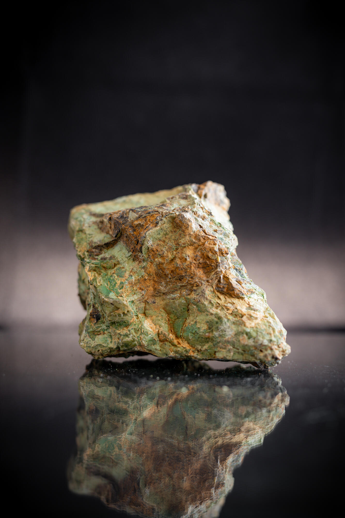 Isolated garnierite specimen from the USGS mineral collection.