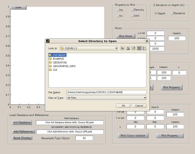 screenshot of GUI interface