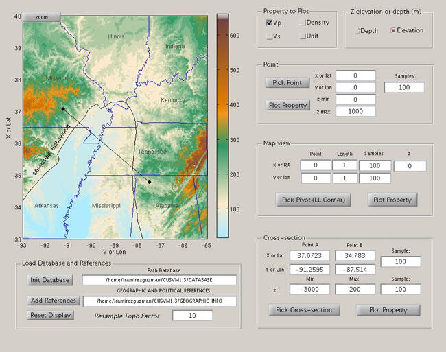 screenshot of GUI interface