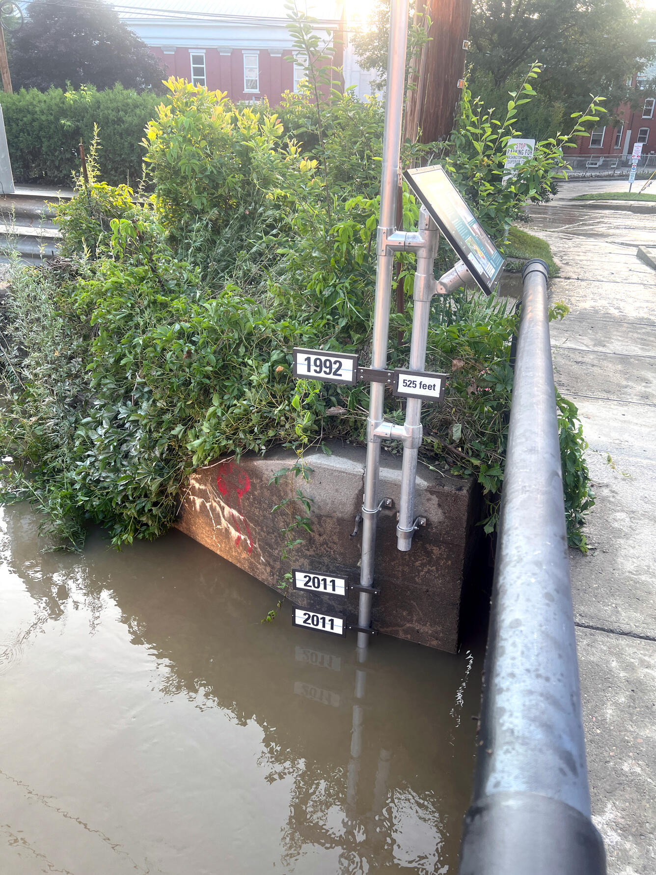 Langdon Street Bridge stream gage 04285800 on the North Branch Winooski River