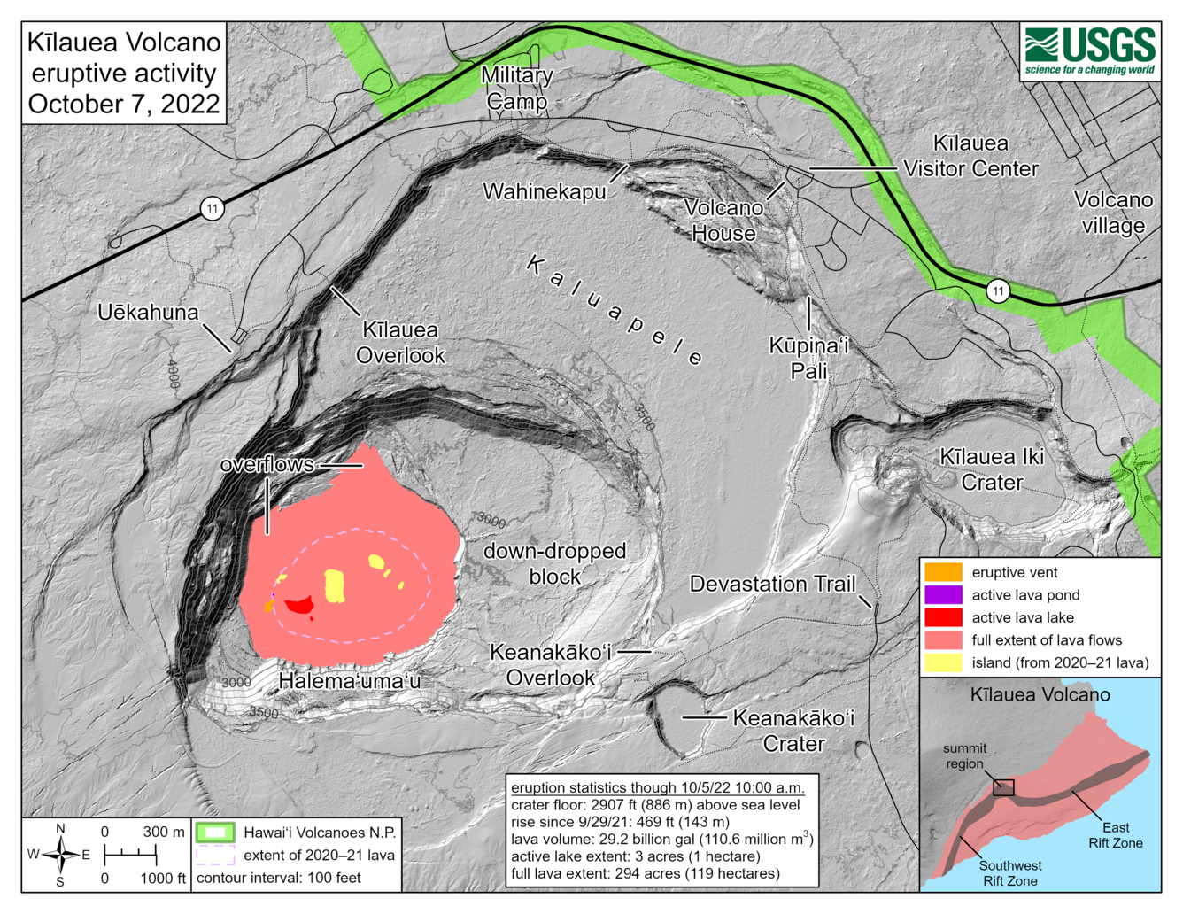 Photo and Video Chronology – Hawaiian Volcano Observatory – October 7, 2022 | U.S. Geological Survey