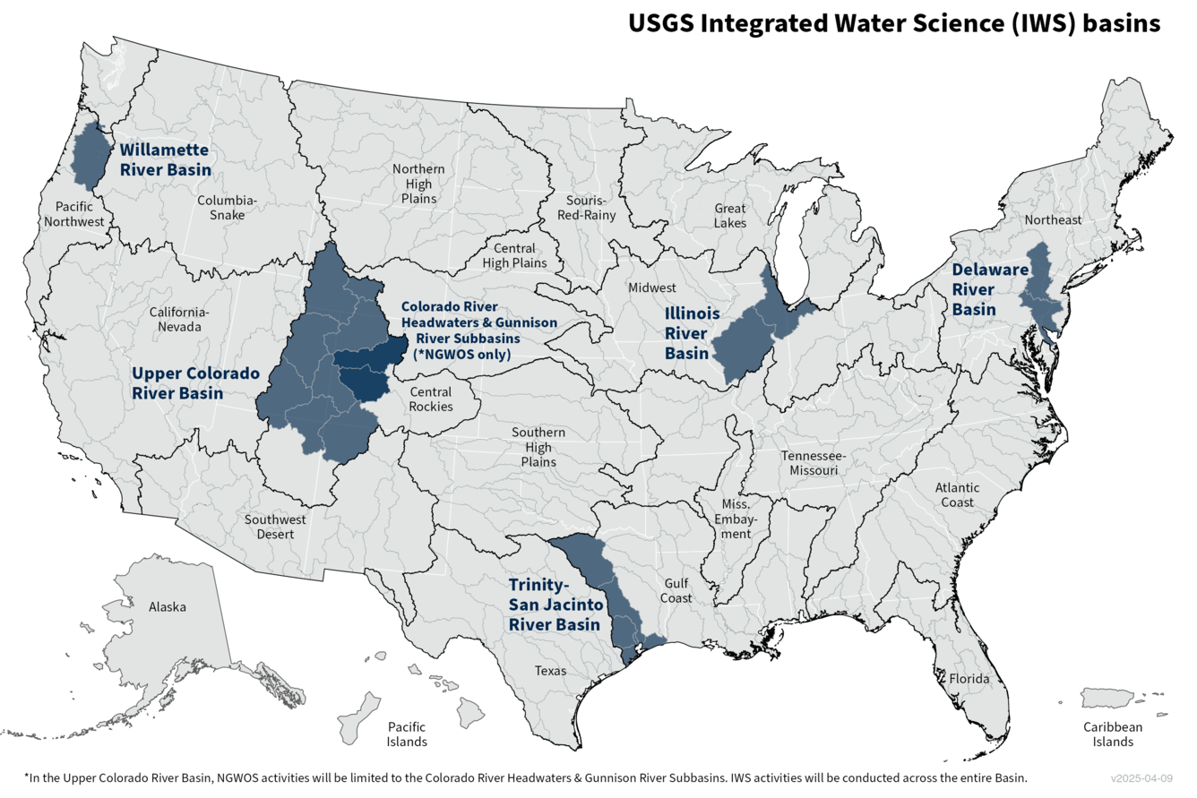 Map with IWS basins highlighted