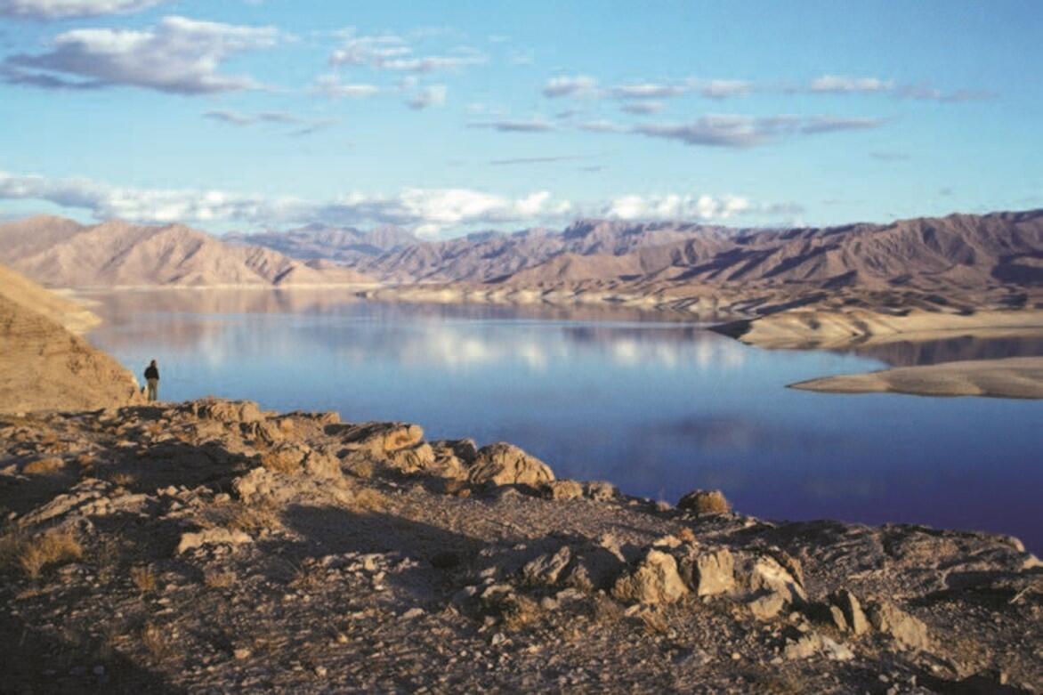 Kajakai Reservoir on the Helmand River in 1976