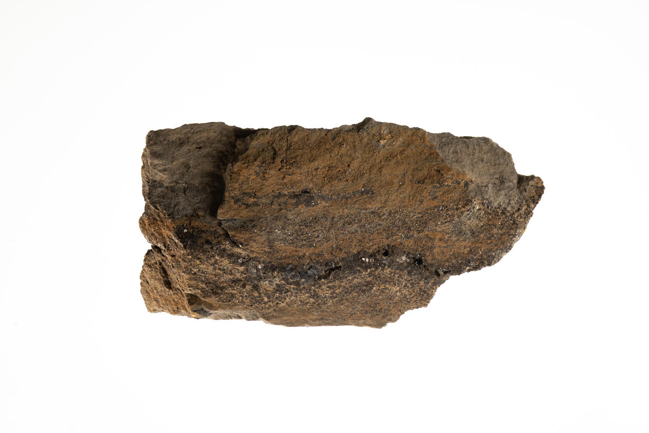 Isolated ore specimen containing lead, zinc, and copper minerals.