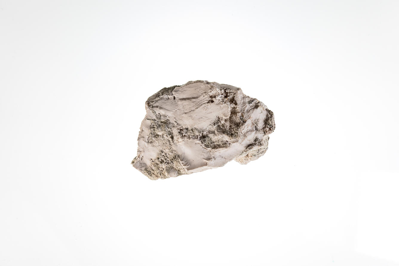 Isolated magnesite specimen from the USGS mineral collection.