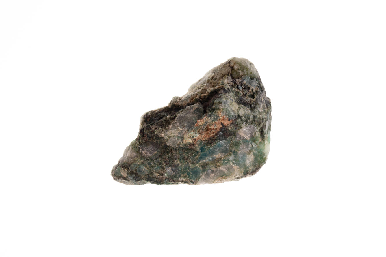 Isolated malachite specimen from the USGS mineral collection.