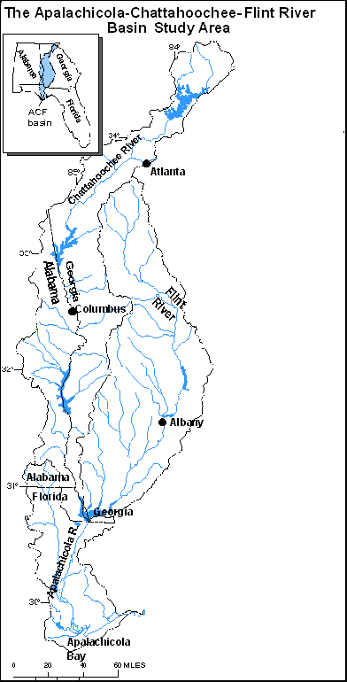 Location of Study Area, Apalachicola-Chattahoochee-Flint River Basin