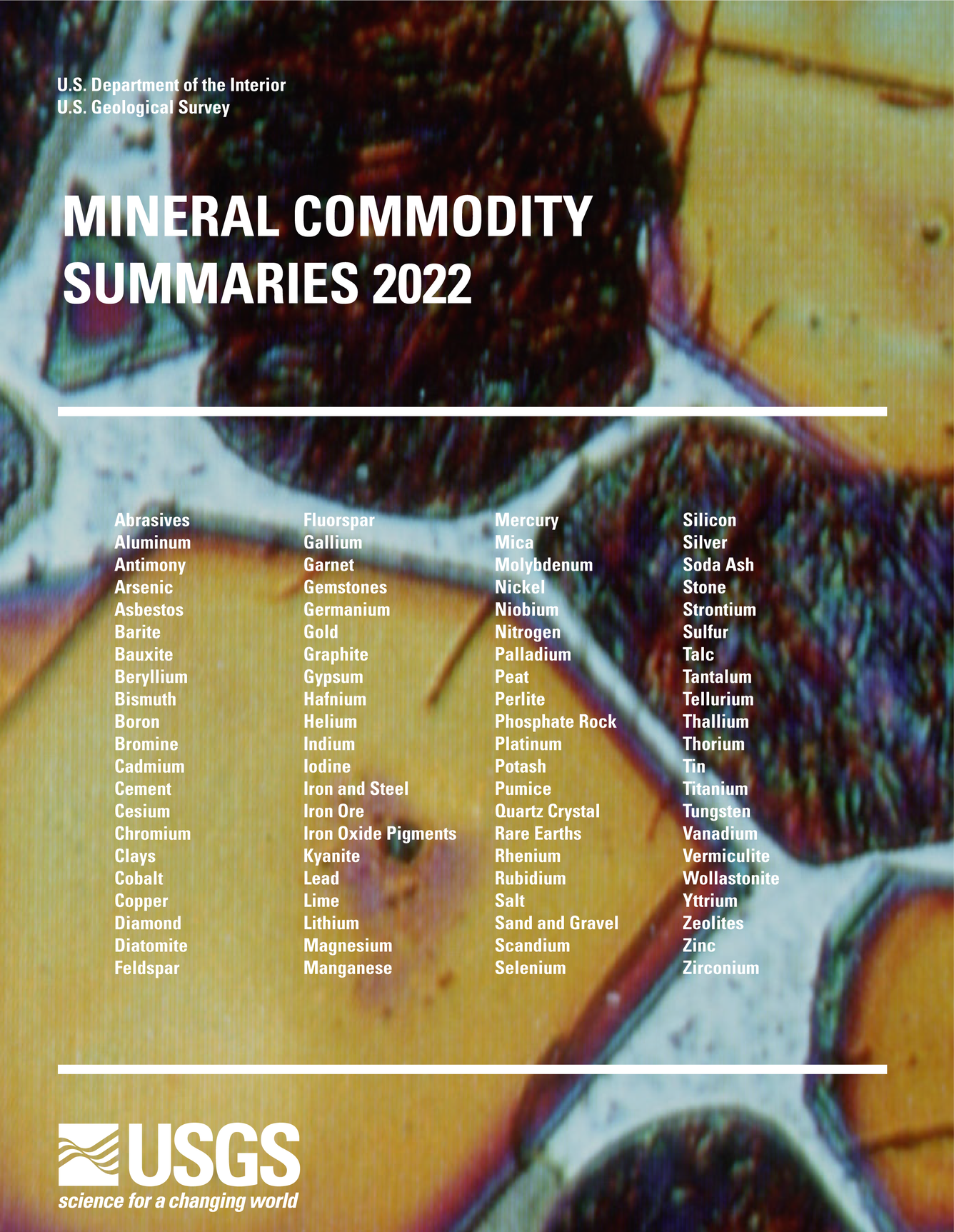 Image of cover of Mineral Commodity Summaries 2022
