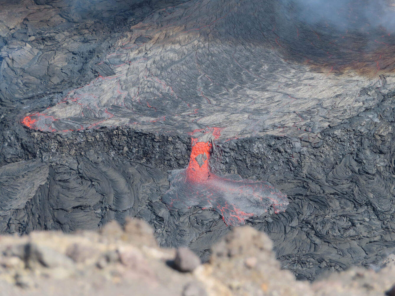 lava flowing