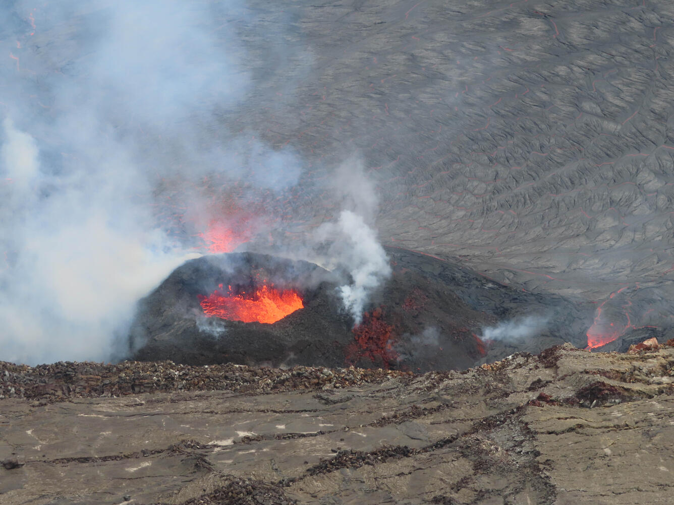 color photograph of volcanic vent