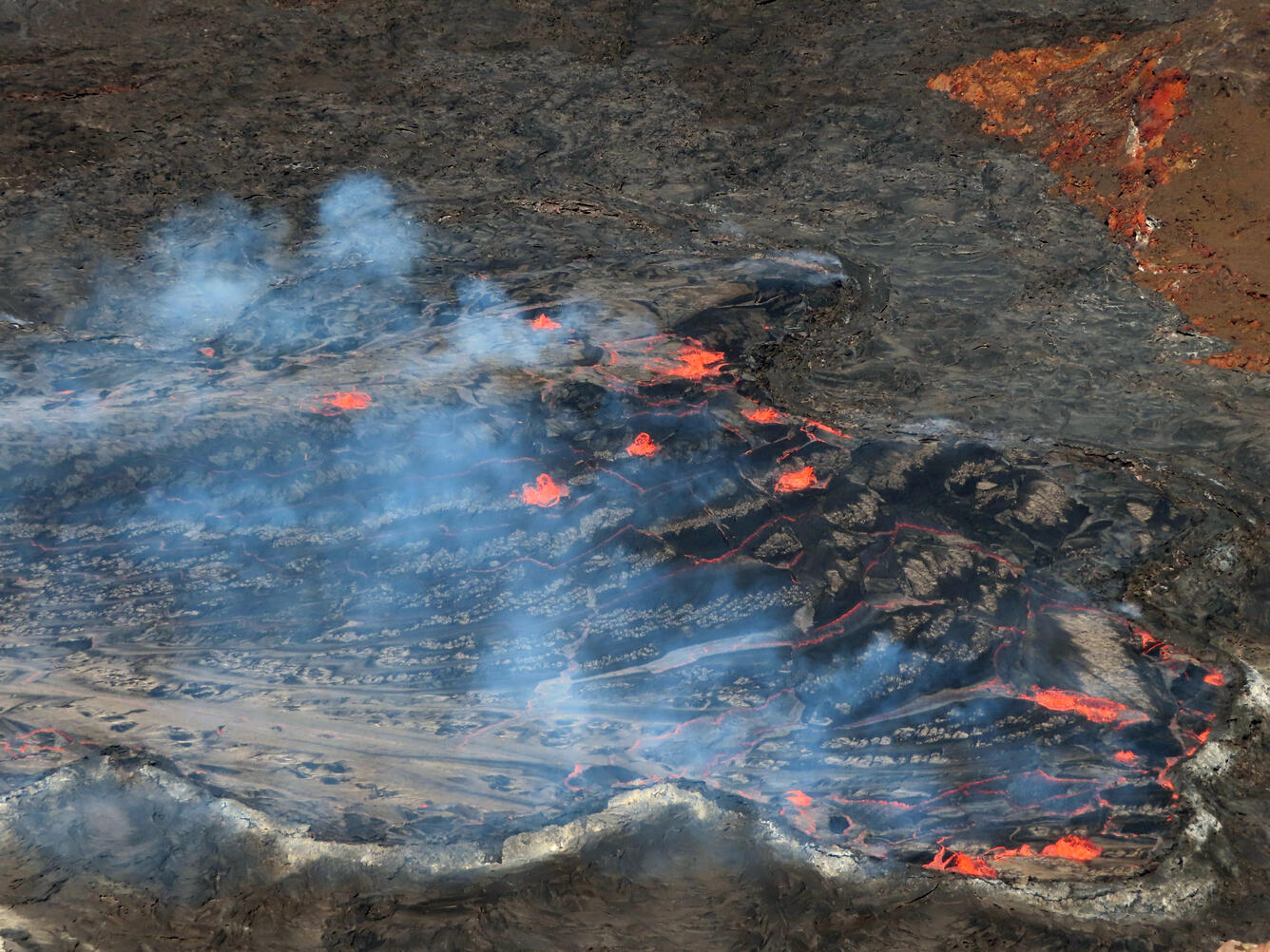 Color photograph of lava