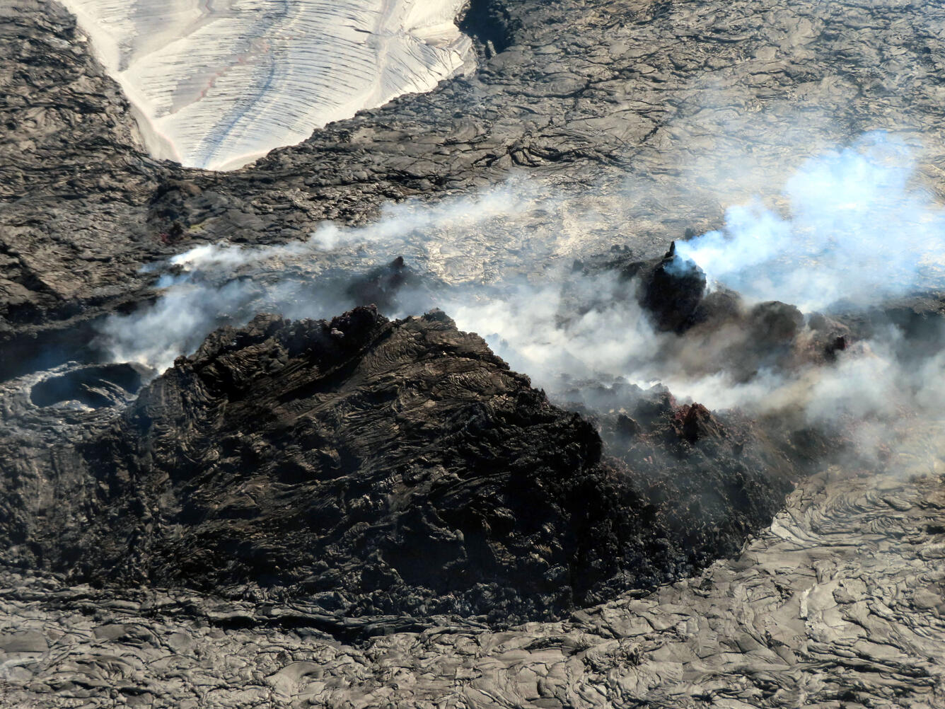 Color photograph of volcanic vent