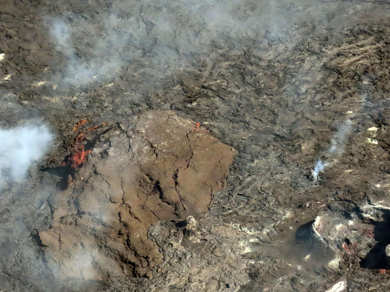 Color photograph of volcanic deposits