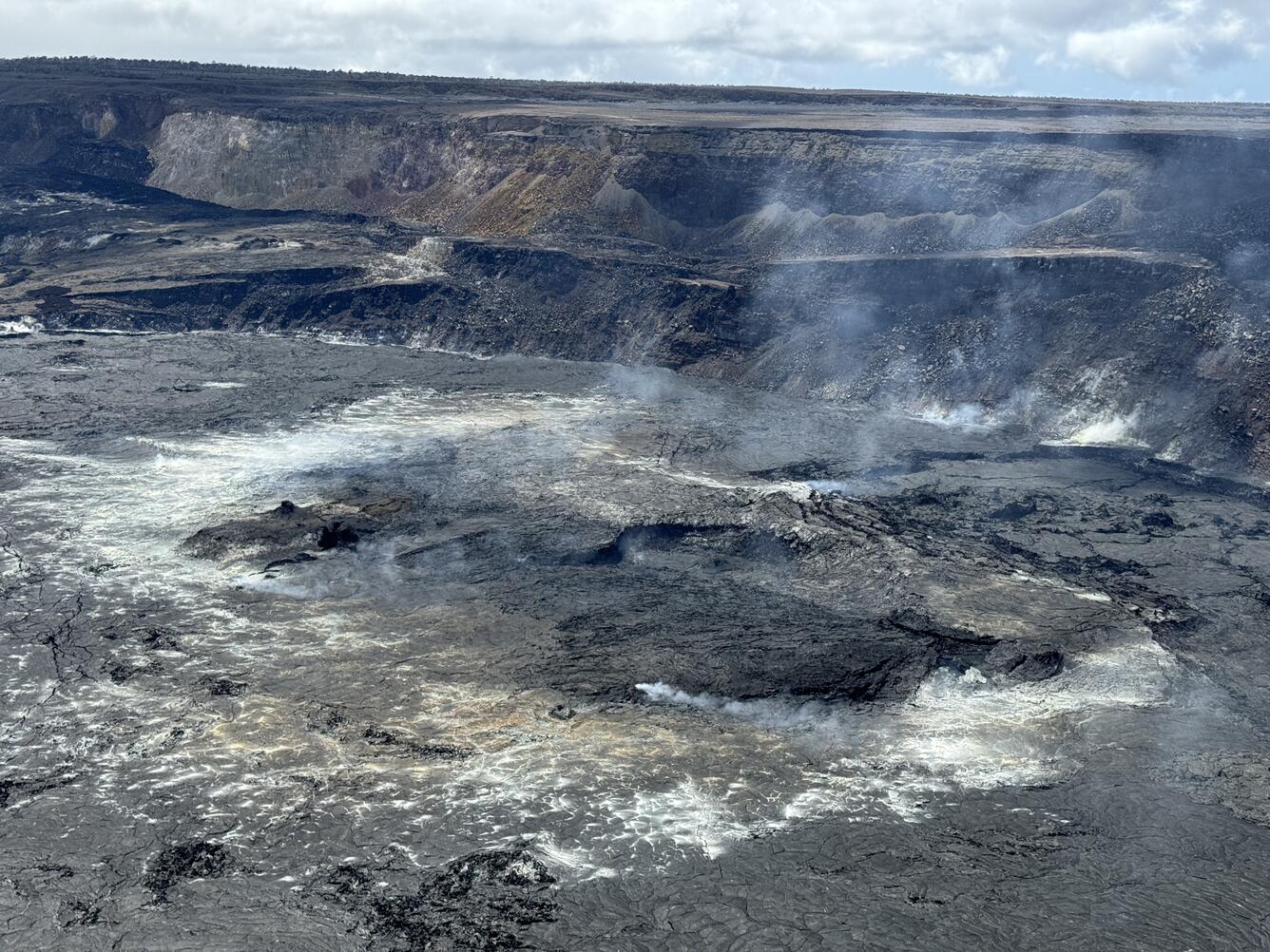 Color photograph of volcanic crater