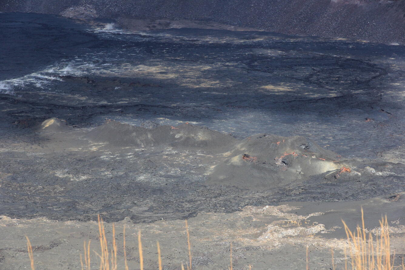 Color photograph of caldera floor
