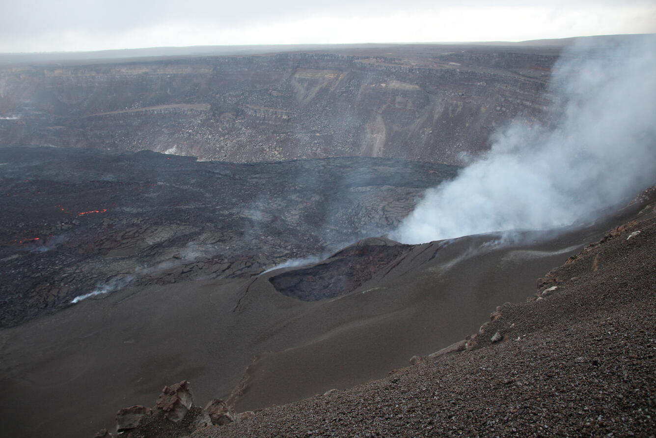 Color photograph of inactive volcanic vent