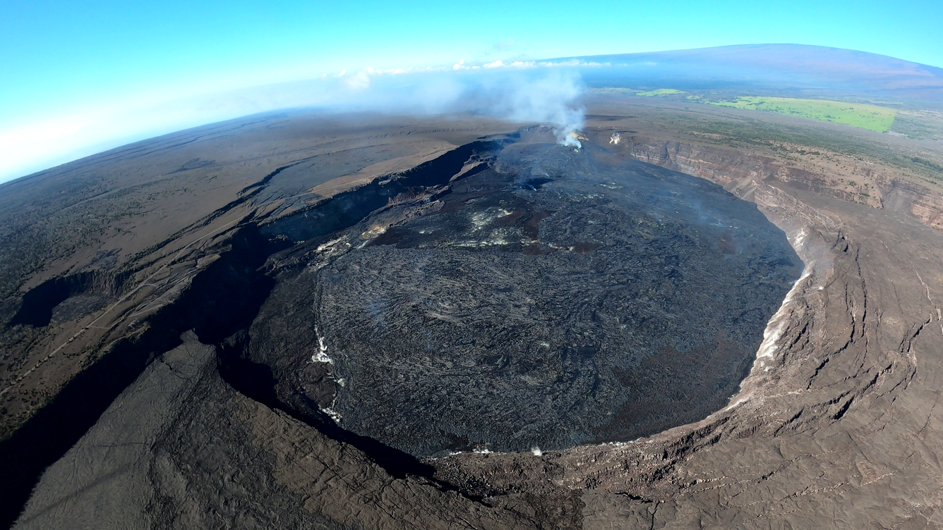 Color photograph of crater