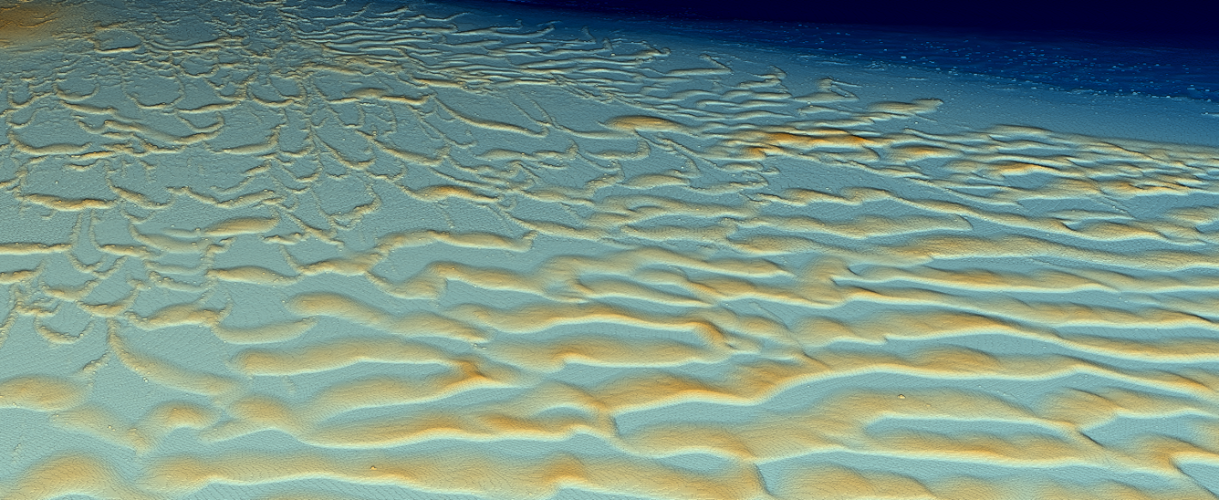 3DEP lidar point cloud visually representing the remotely-sensed terrain.