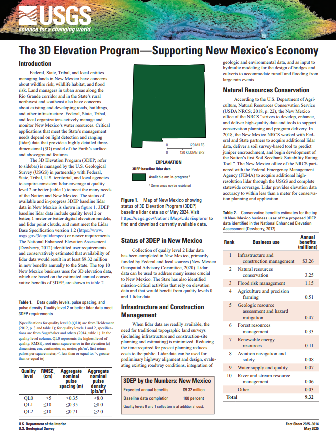 Front page of the fact sheet