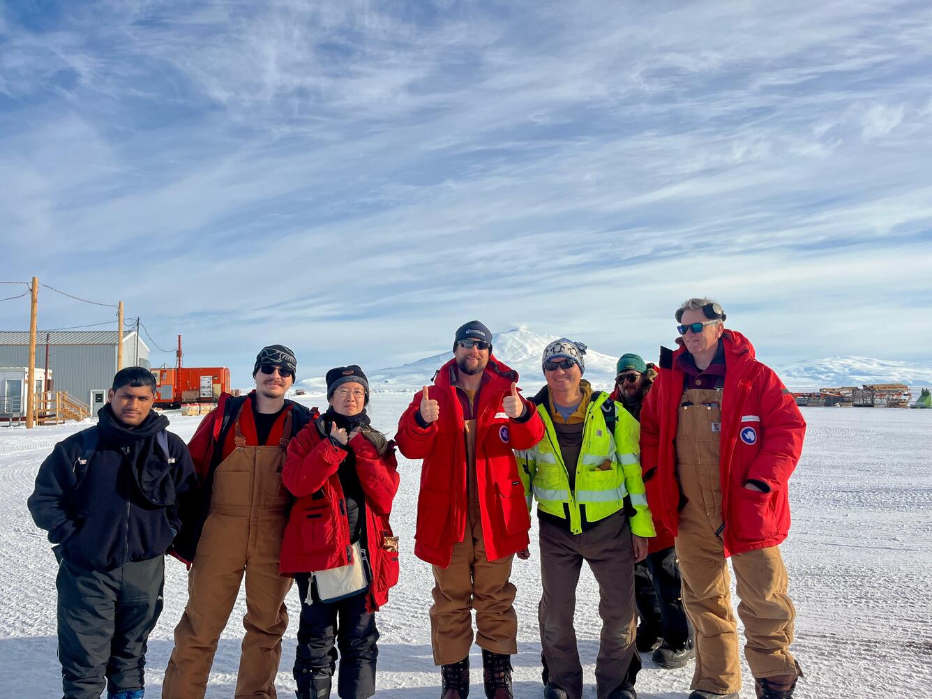 An image of the Deep Ice Seismometer team. 