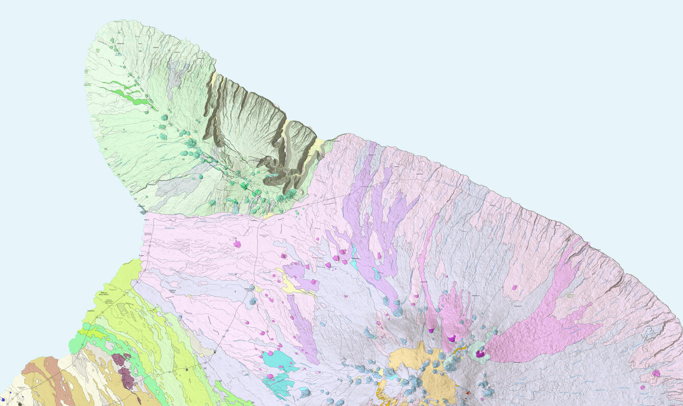 map showing geology of the Hawaii