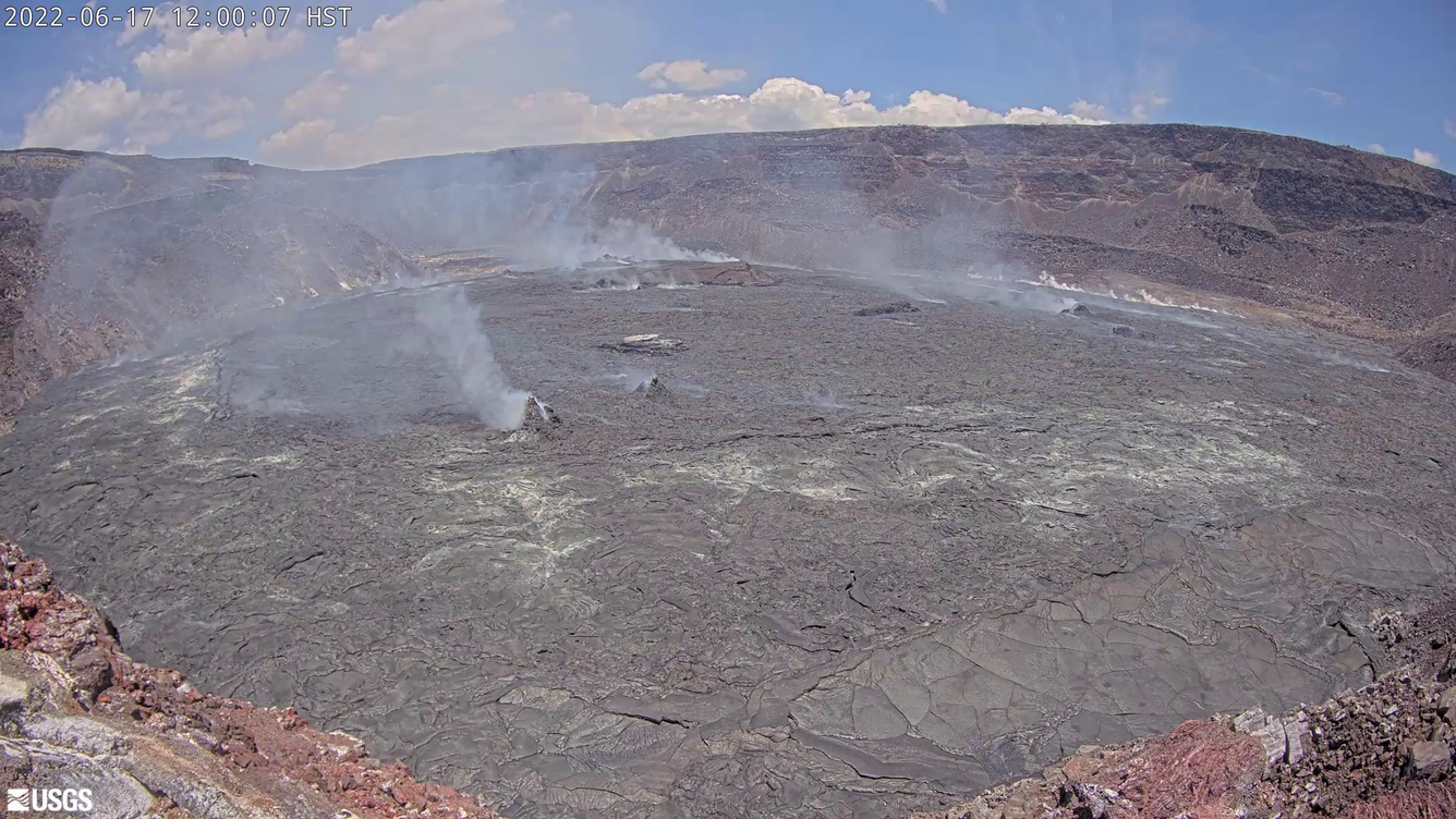 Color photograph of crater floor