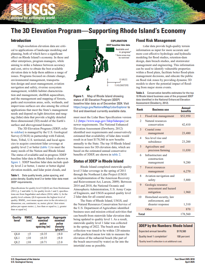 Front page of the fact sheet