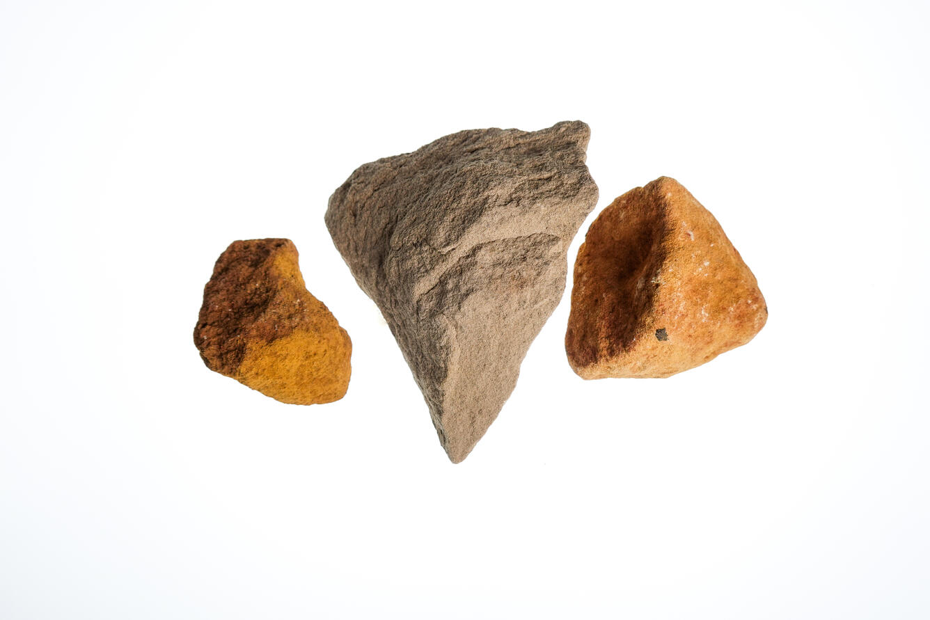 Group of sandstone specimens from the USGS mineral collection.