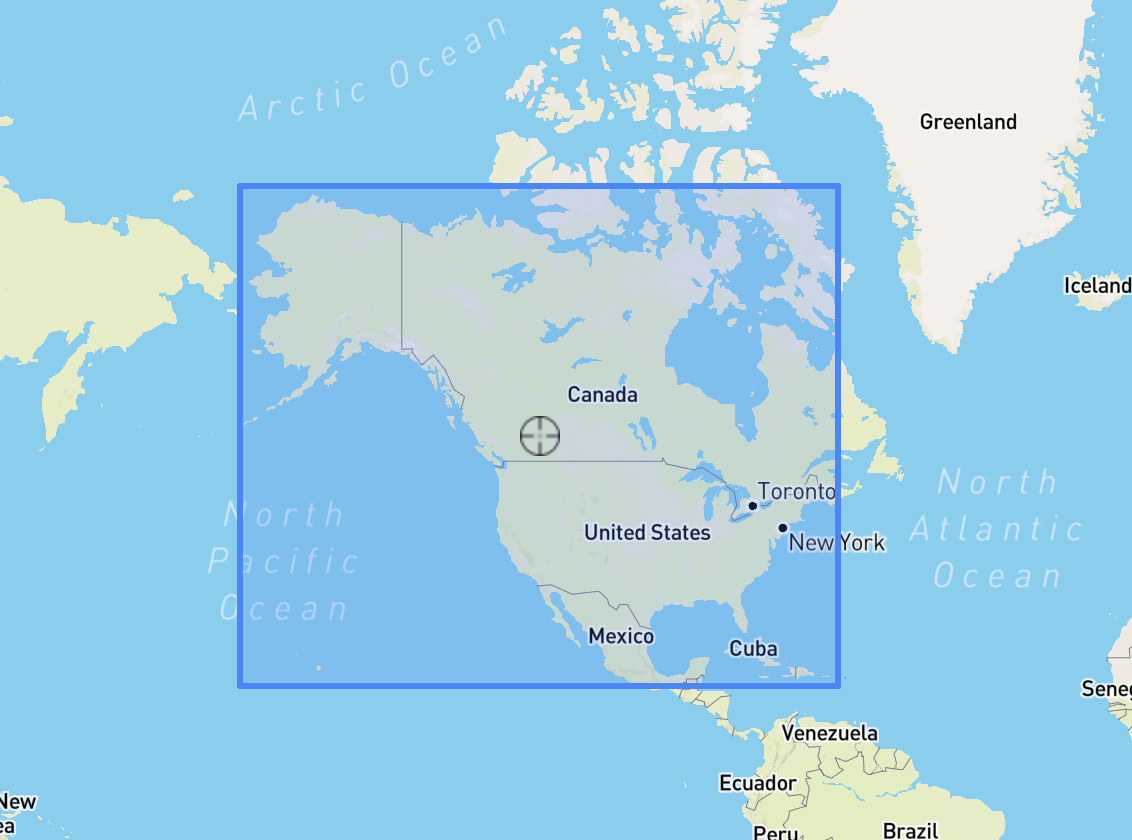 Bounding box of US only