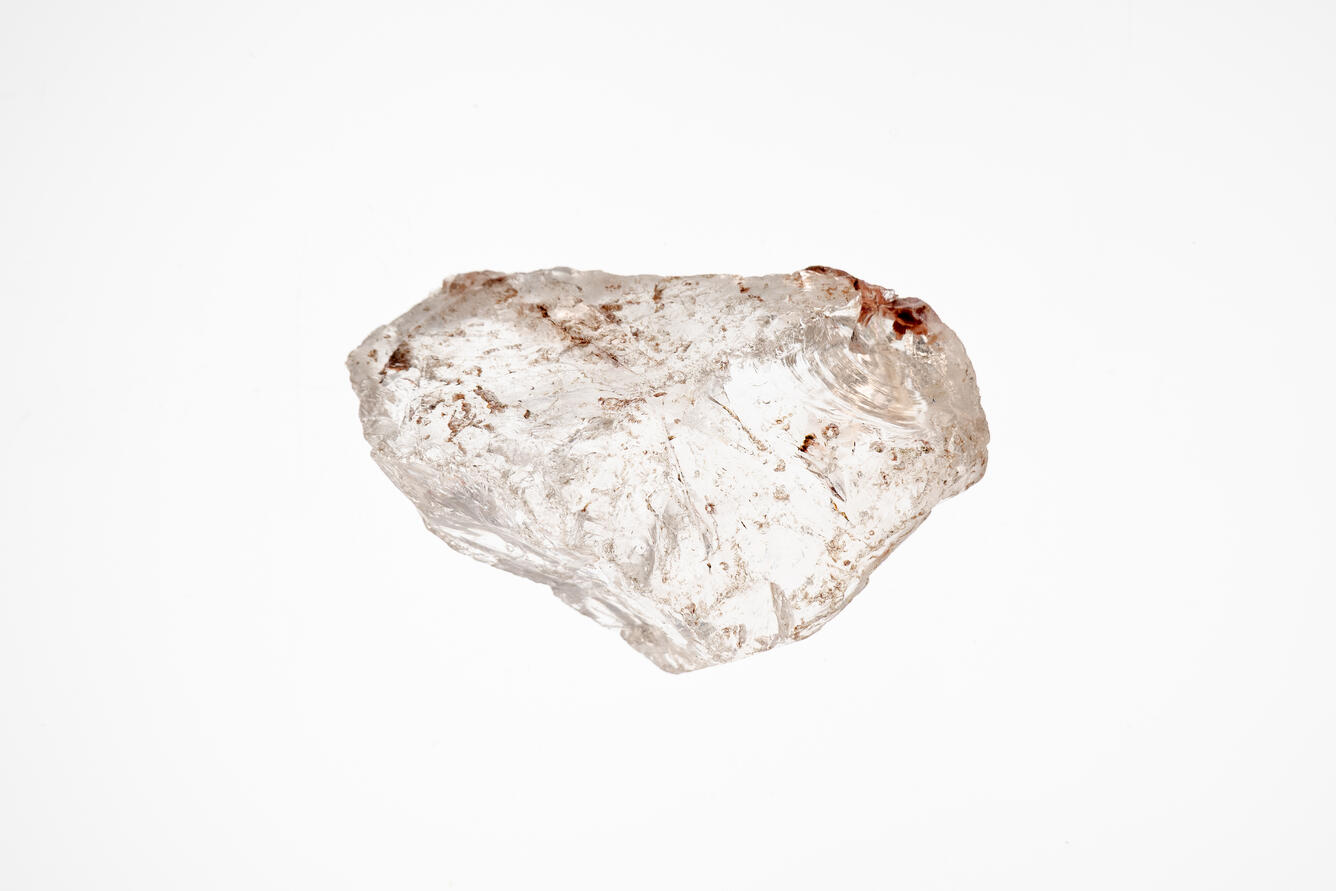 Isolated quartz grain from silica sand.