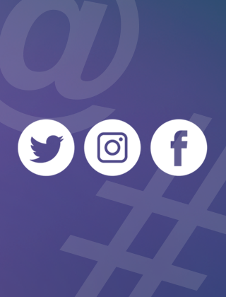 Logos of twitter, Facebook, and Instagram