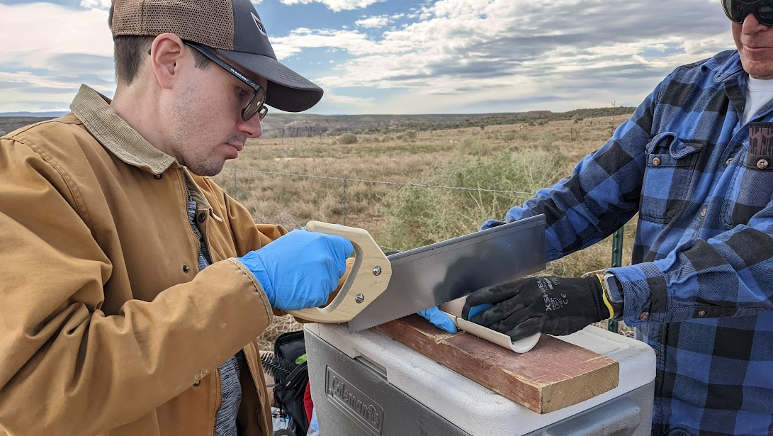 Field sampling soil cores