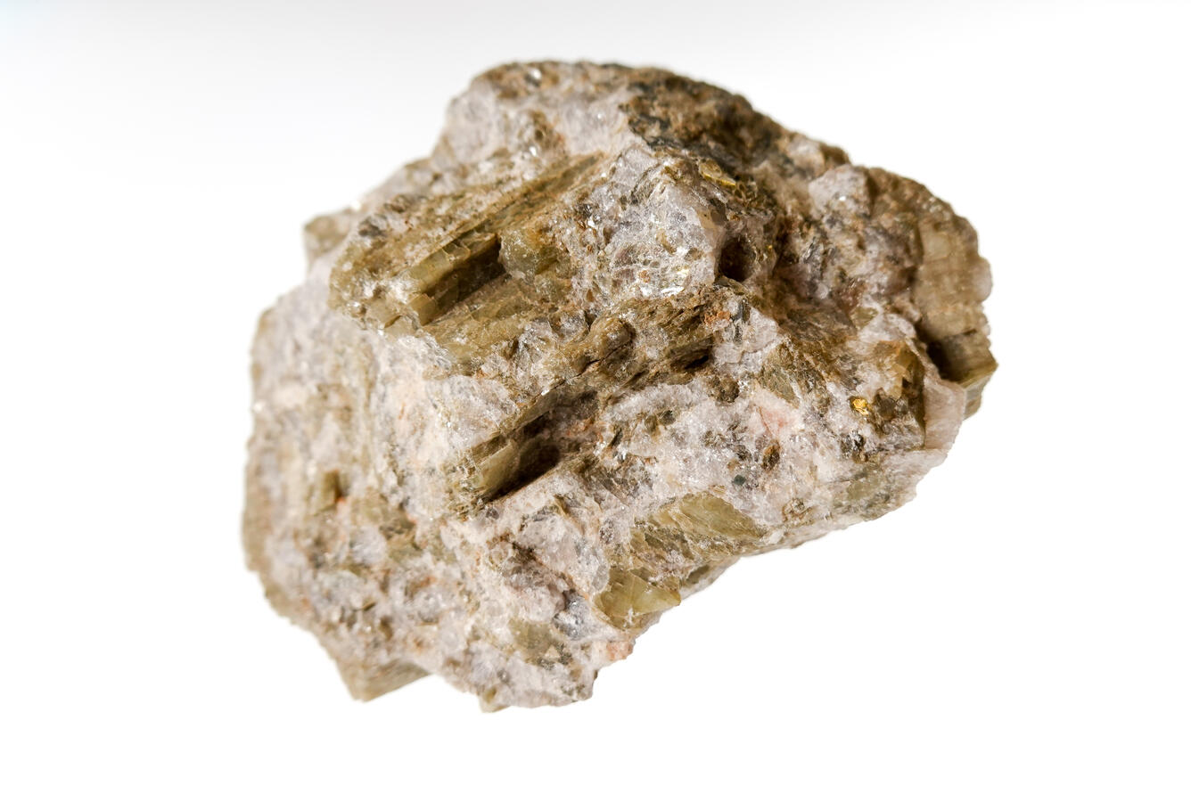 Isolated spodumene specimen from the USGS mineral collection.