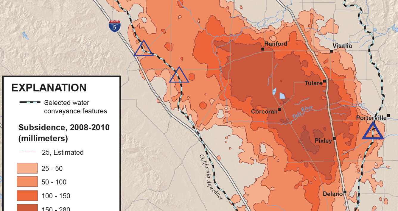 Subsidence (2008-2010), San Joaquin Valley, California