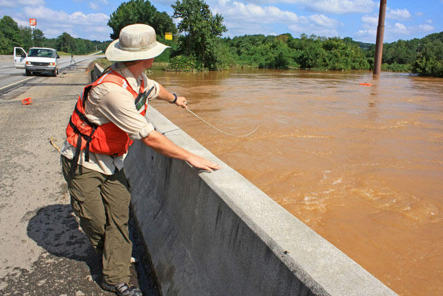 September 2009 Flooding Sweetwater Creek at Interstate 20, Lithia Springs, Georgia