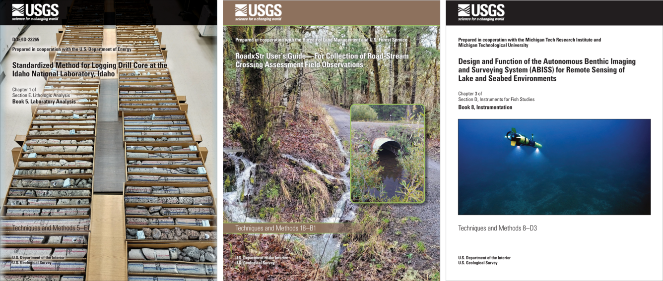 Three publication covers side by side
