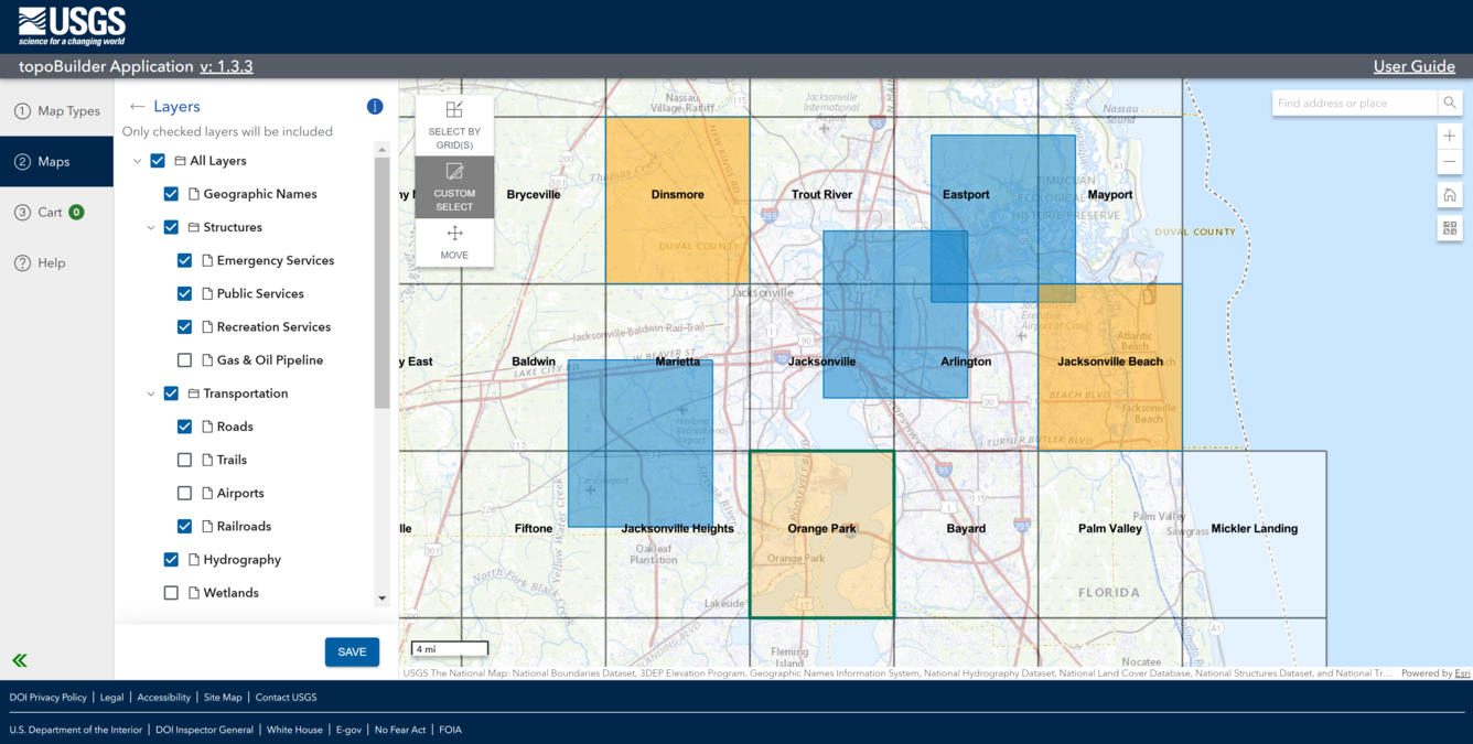 Screenshot of topoBuilder 1.3 application