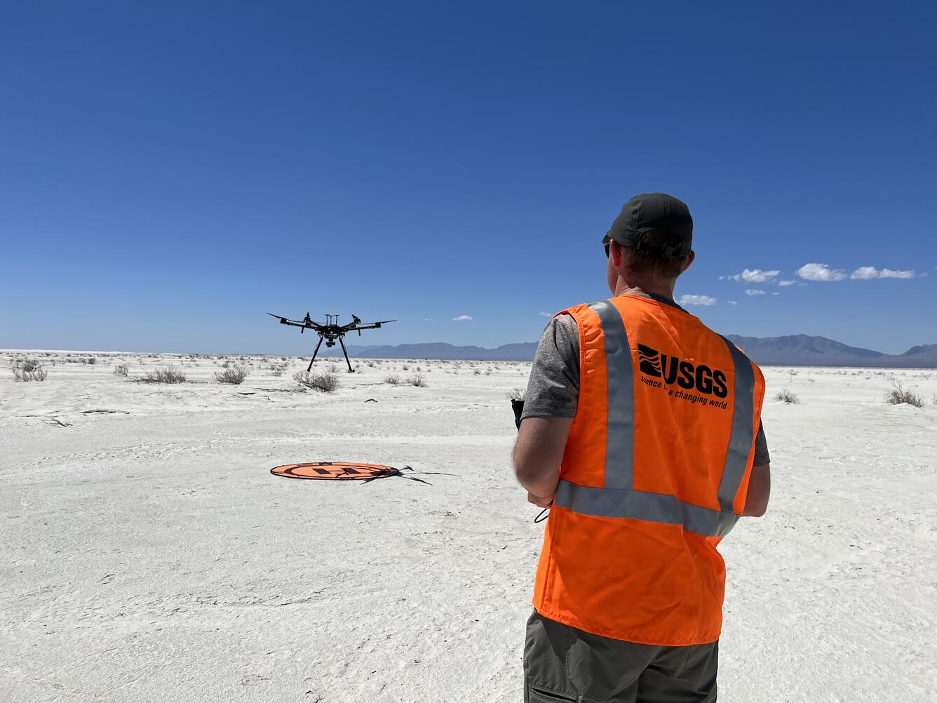 Landing a UAS at the White Sands National Park in New Mexico