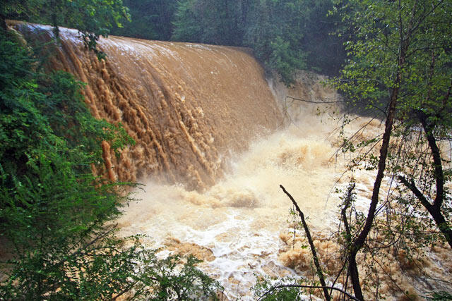 Flood conditions, Sept. 21st, 2009, at Big (Vickery) Creek, Chattahoochee National Recreation Area, Roswell, Fulton County, Georgia.