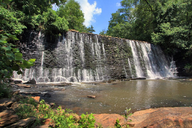 Normal flow conditions at Big (Vickery) Creek, Chattahoochee National Recreation Area, Roswell, Fulton County, Georgia.