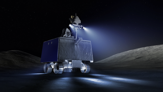 An artist's concept of the completed design of NASA’s Volatiles Investigating Polar Exploration Rover, or VIPER.