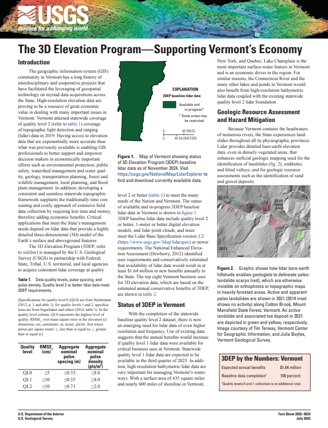 Front page of the fact sheet
