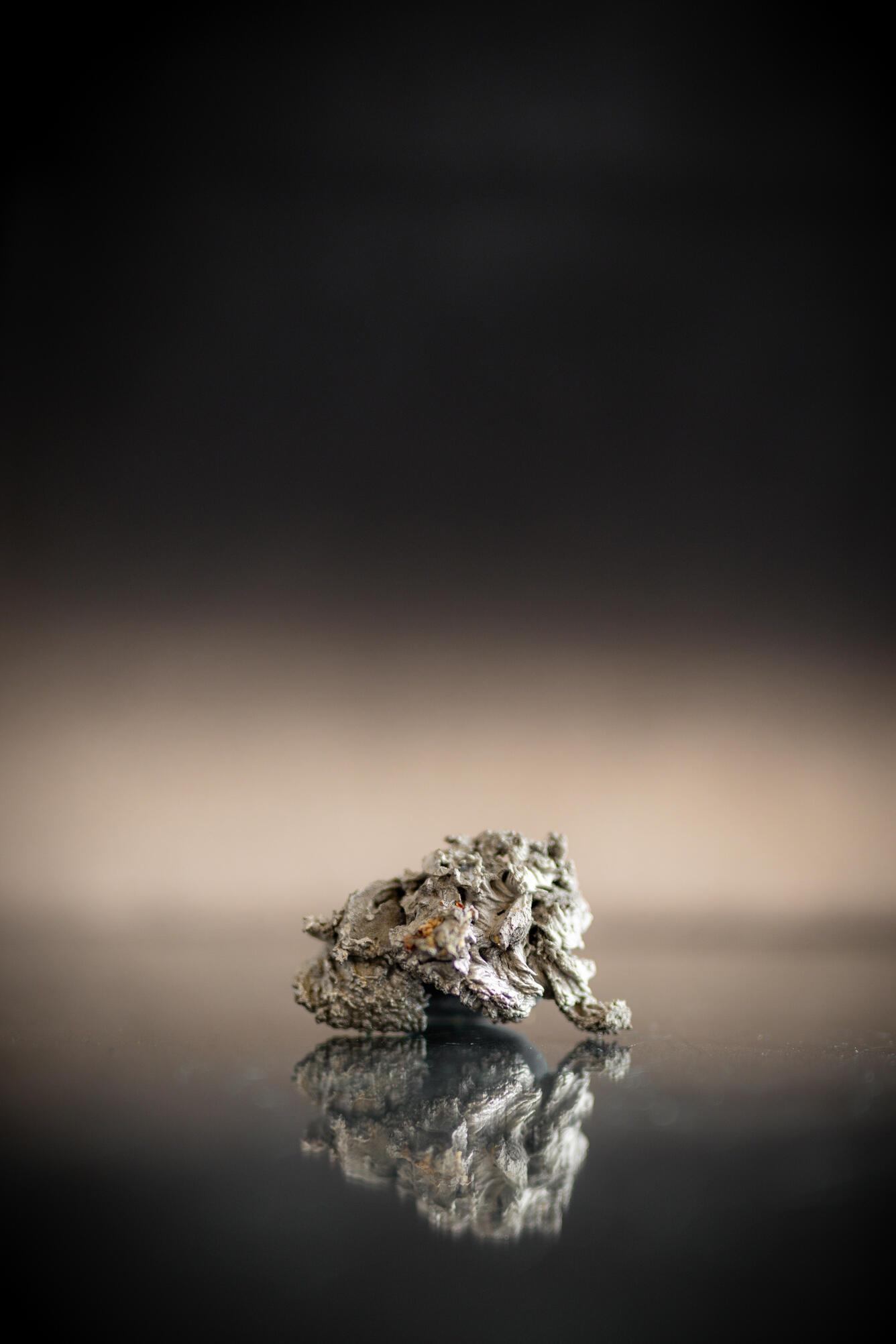 Isolated zirconium metal specimen from the USGS mineral collection.