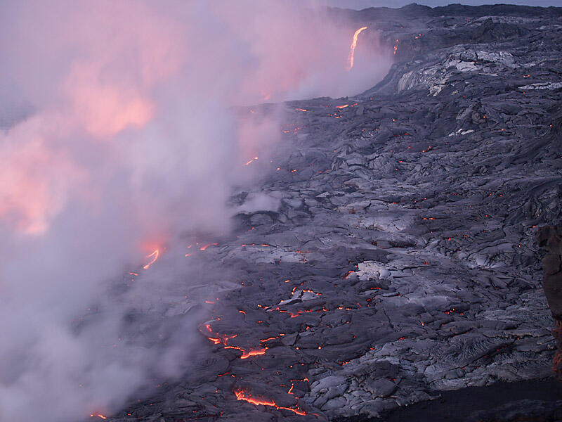 This is a photo of Wilipe`a delta at lava falls.