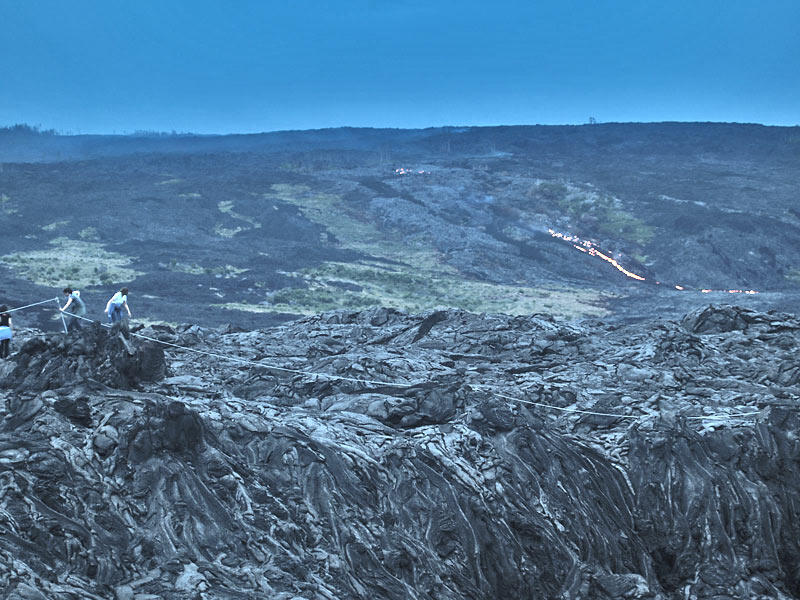 This is a photo of a large breakout on Pulama pali, along track of main Banana flow.